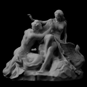 Triton and a Naiad Fountain in Vienna, Austria