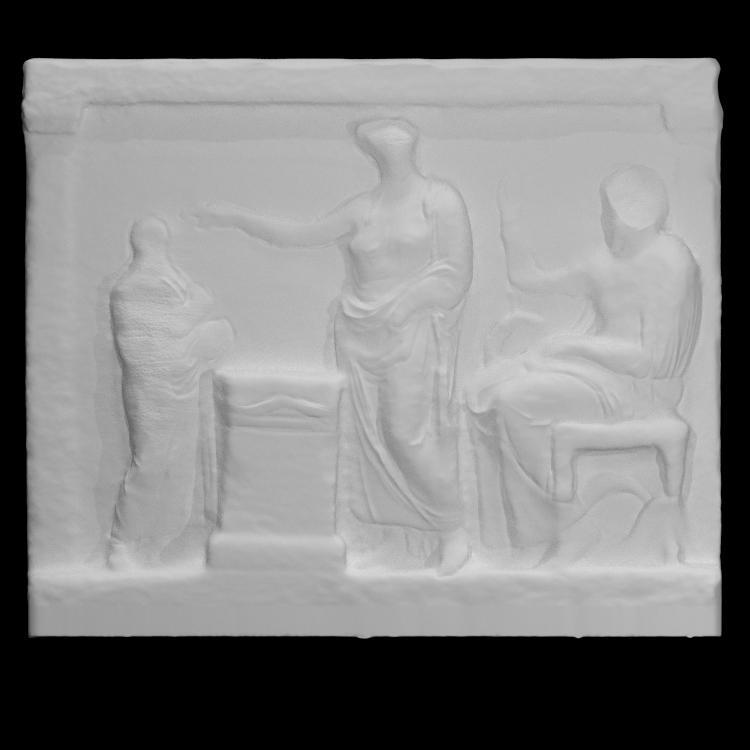 Votive relief in the shape of a temple