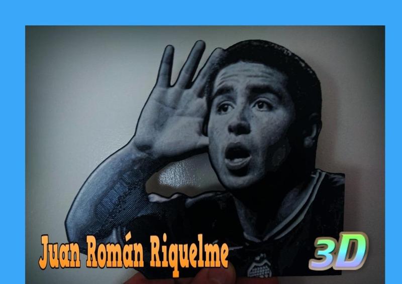 Juan Román Riquelme dibujo 3D