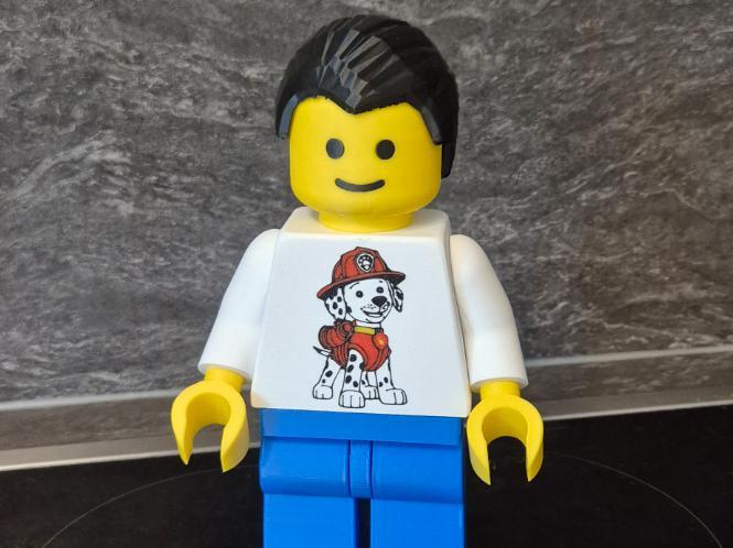 Brick Man mit PAW Patrol T-Shirt Marshall 20cm