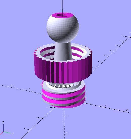 One Piece Ball and Socket with Nut