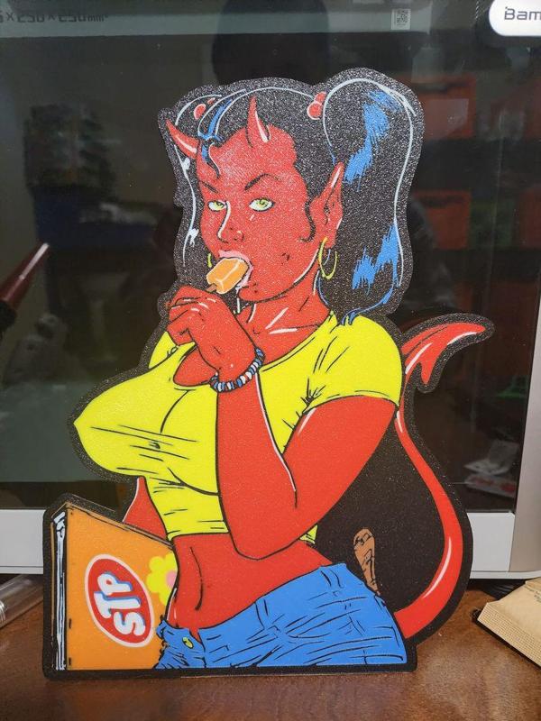 Devil girl Popsicle light box