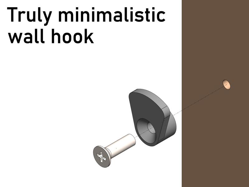 Truly minimalistic wall hook