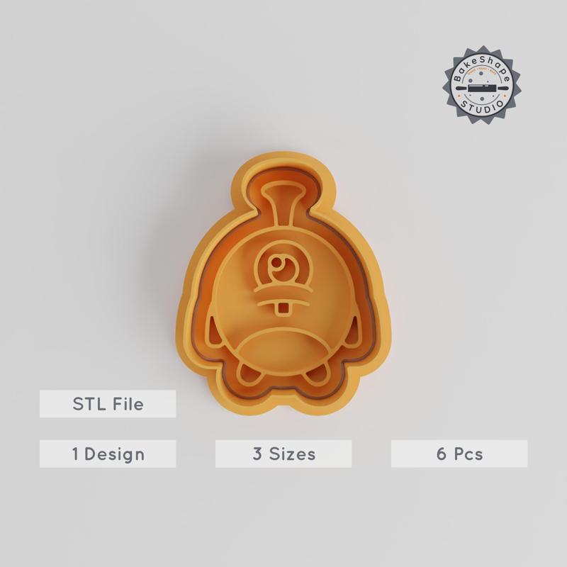 Bug Monster Shape Cutter & Stamp, Alien Creature Cookie Cutter, S/M/L Sizes, 3D Print STL, 6-Piece Set