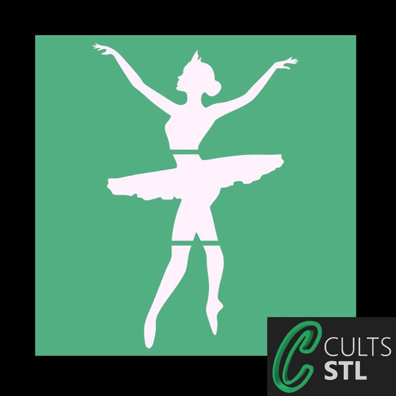 Stencil Bailarina 4 - 10x10cm