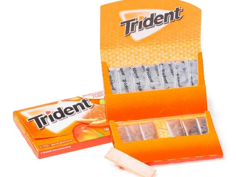 Chewing gum prank for Trident sticks