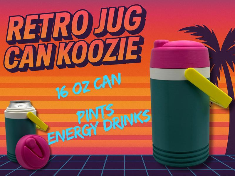 Retro Jug Can Koozie 16oz Can Size - Pints Monster