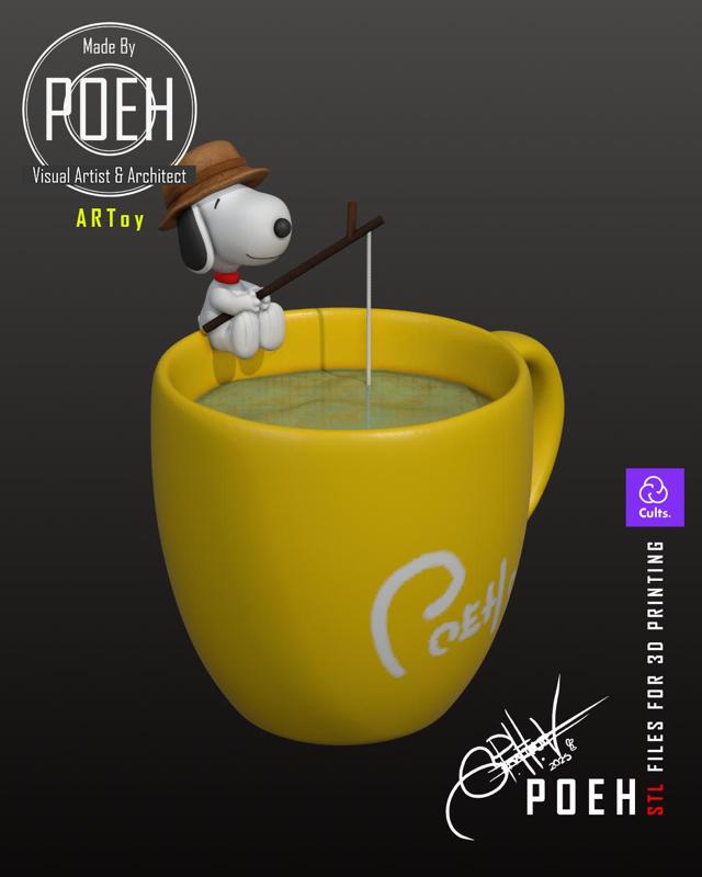 TEA STAND, FISHER SNOOPY