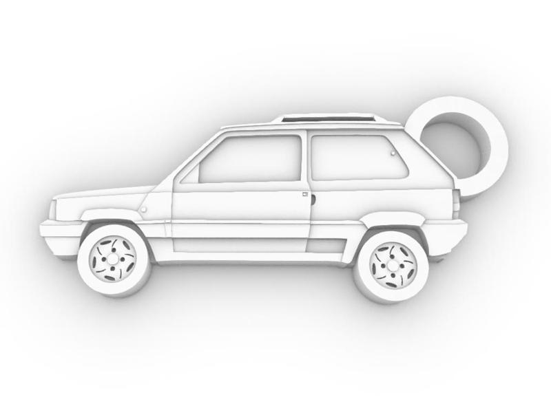Keychain Fiat Panda 4x4