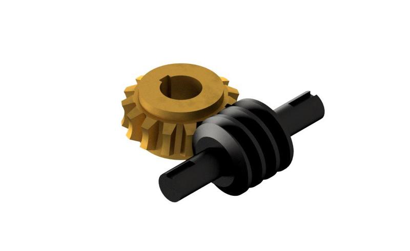 Worm Gear - Center D. 80 mm - Ratio 15 & 20 - Worm with Shaft