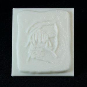 A Woman's Face with two hands