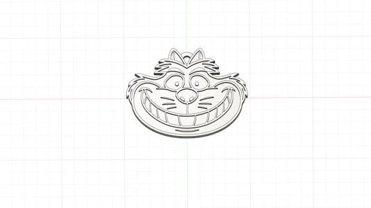 Smiling Cat Keychain - Alice in Wonderland (The Cheshire Cat)