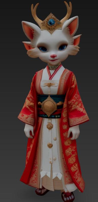 Asian figure of a cat