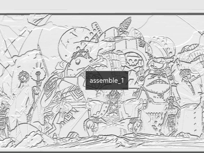 One Piece Straw Hat Lithophane