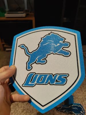 Detroit Lions Shield Giant Tow Hitch Cover for 2 inch hitch receivers