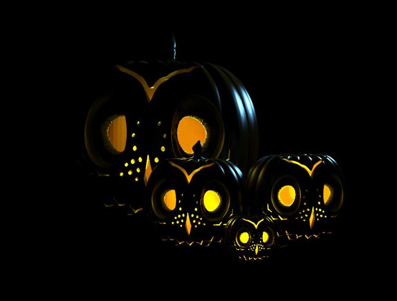 Owl Pumpkin Jack o Lantern