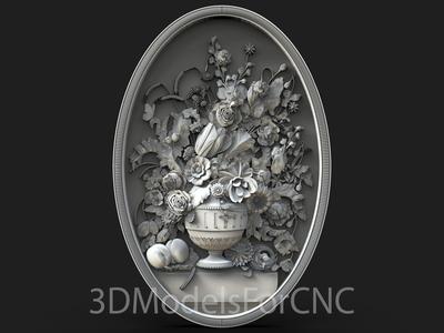 3D Model STL File for CNC Router Laser & 3D Printer Flowers 2