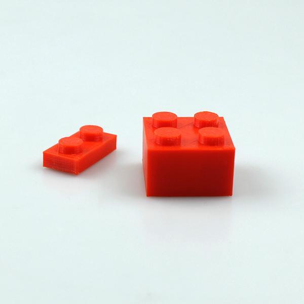 Lego compatible bloc 2x2 and  plate 2x1