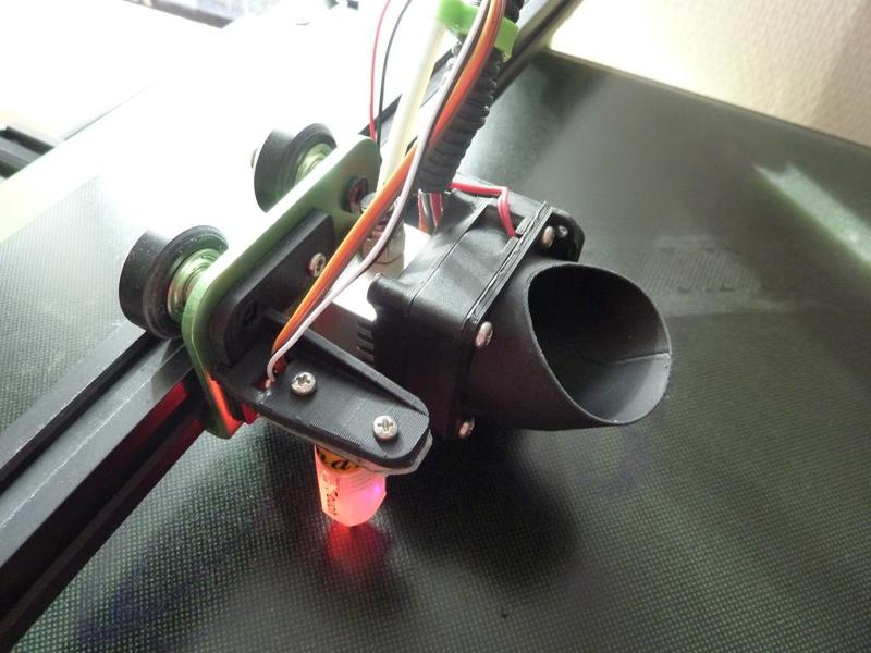Extruder fan deflector + Adjustable cooling fan bracket for TEVO TORNADO