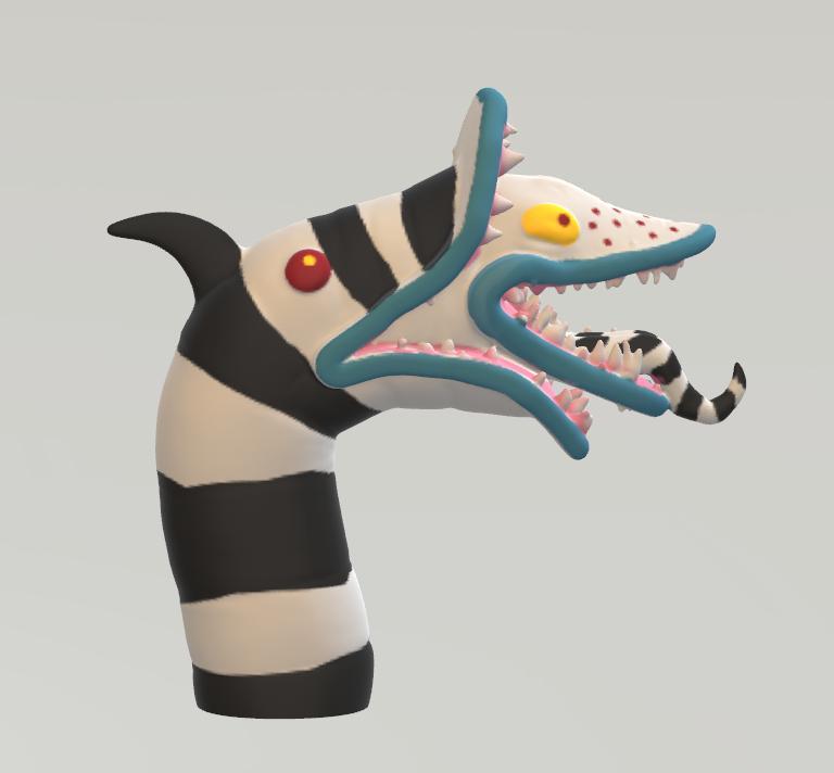 Sandworm Beetlejuice Head / Cabeza de Gusano de Arena BeetleJuice