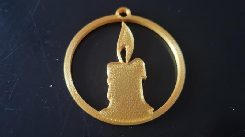 Christmas ornament candle small