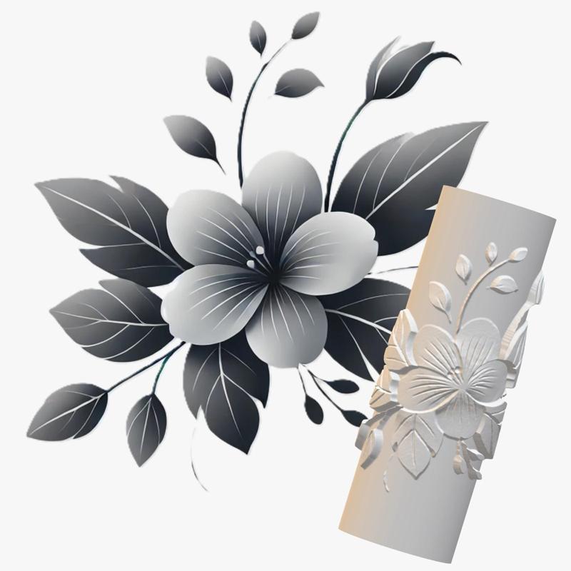 Floral Pattern Clay Roller for 3D Printing