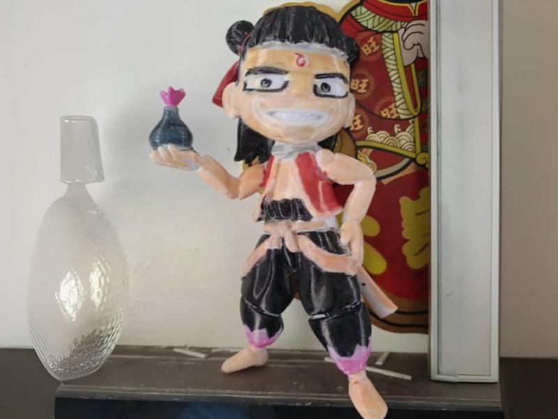 Nezha, the milk bath version after pulling an all-nighter