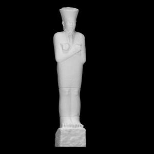 Statue of King Mentuhotep II standing in the Jubilee Garment