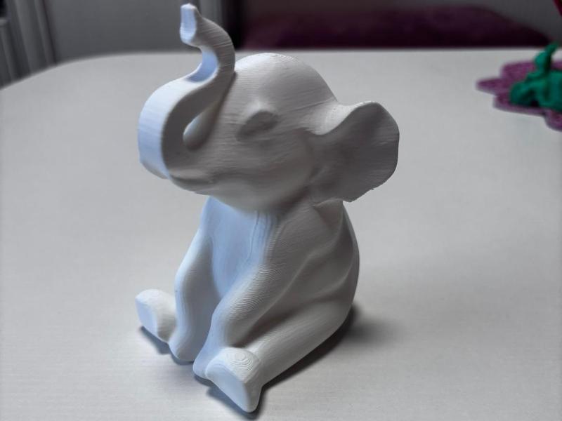 Cute Sitting Elephant Figurine 3D Printable Decor