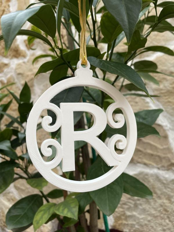 CHRISTMAS BALL WITH YOUR INITIAL