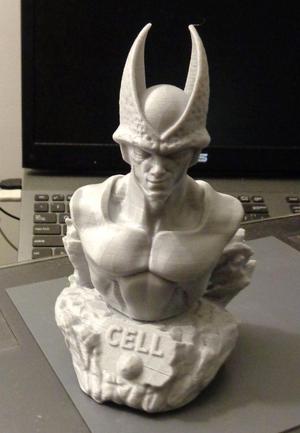 Perfect Cell Bust and Base DBZ Fan Art