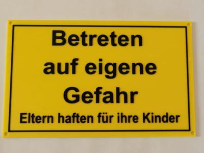 Danger sign, Warning sign-Information