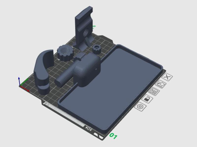 fishing chair leg-mounted side tray