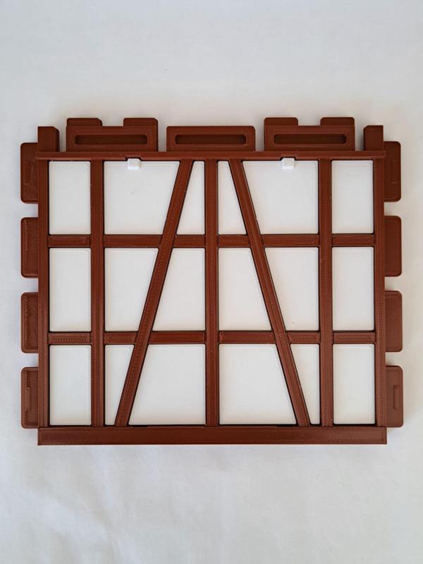 Back Wall without doors or windows for the Playmobil medieval house