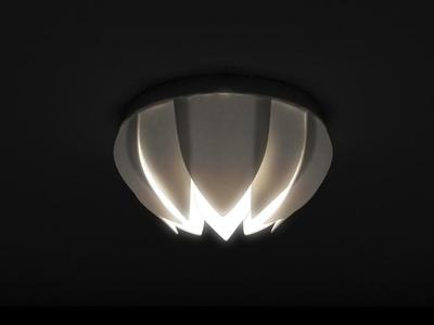 Lotus ceiling lamp based on cheap IKEA Lamp mount "Lock"