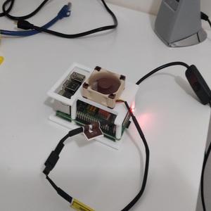 Raspberry Pi 4 case with GPIO hole for easy prototyping