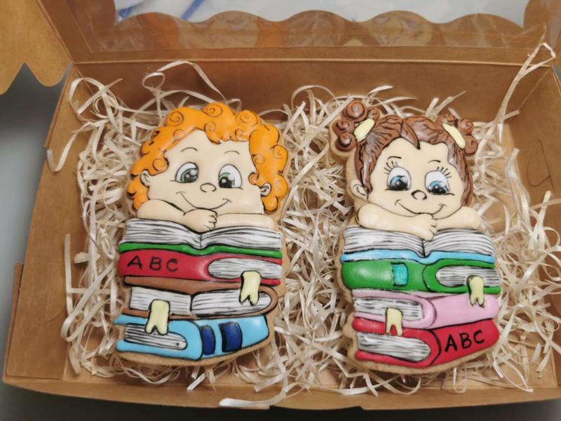 children cutter school girl boy book