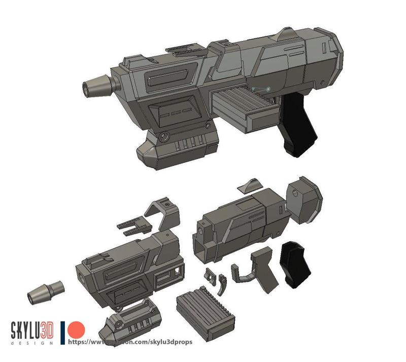 DC-17M Blaster Rifle 3D print model
