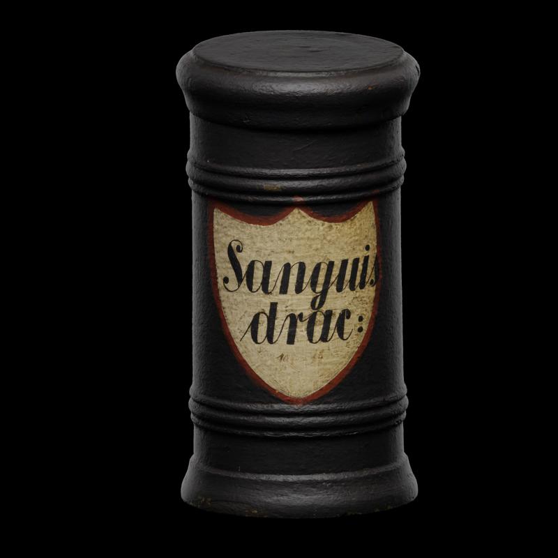 Apothecary vessel for dragon resin