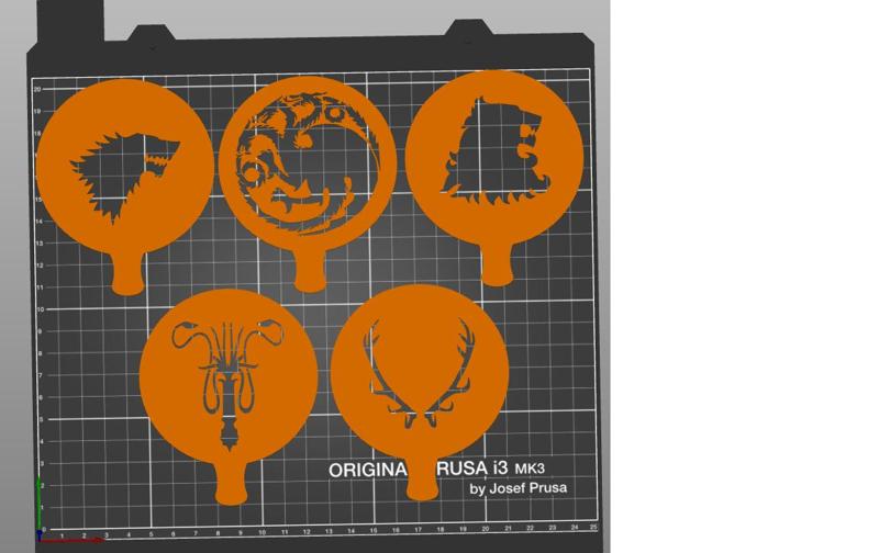 Game of thrones coffee stencil