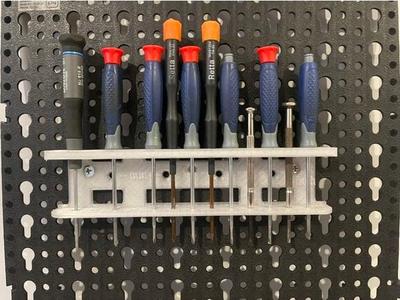 Pegboard screwdriver holder