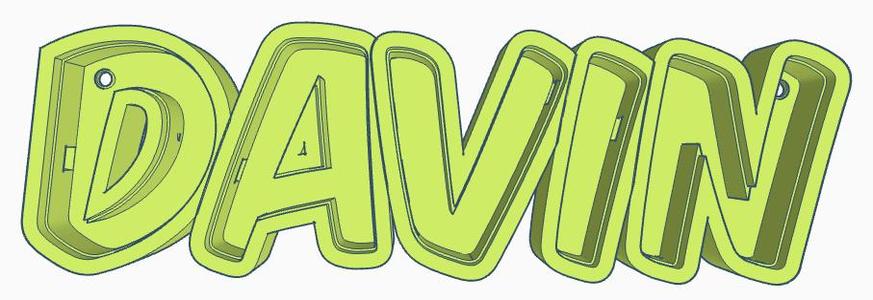 DAVIN LED- Namenslampe (Name lamp)