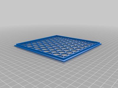 Simple hexagonal pattern multipurpose fan grill