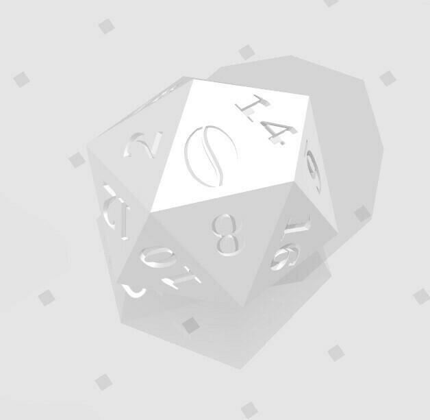 D20 - Coffe Bean Symbol Logo