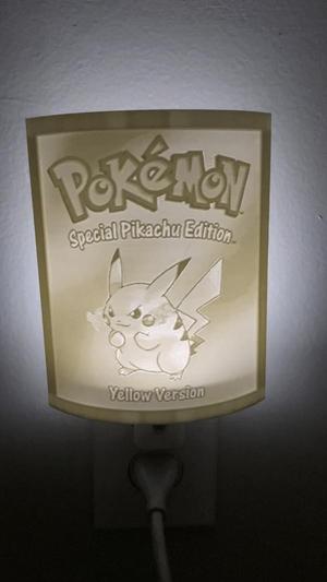 Pokemon Yellow / Night Light / lithophane / Pikachu