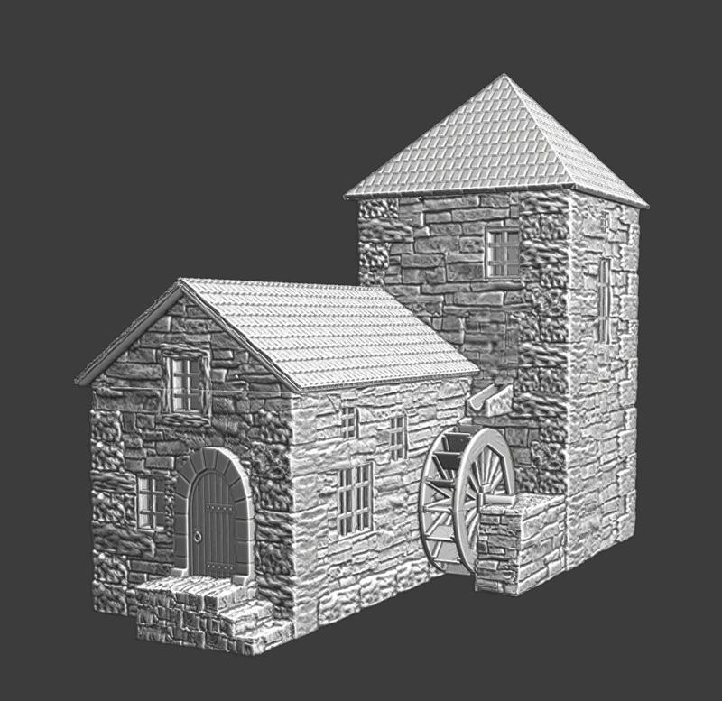 Medieval Water Mill - Model building