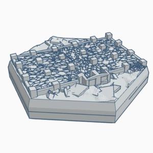 Modern Destroyed Parking Garage Hex Map Scale HMSMD013