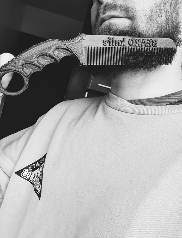 beard comb knife beard