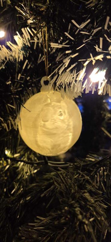 Three lithophane Christmas tree baubles with fun motifs from the Christmas classic "A Merry Christmas / National Lampoon's Christmas Vacation"
