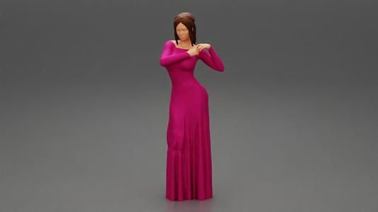beautiful woman in evening gown